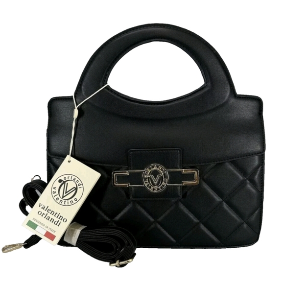 Valentino Orlandi Handbags - Valentino Orlandi Black Quilted Satchel